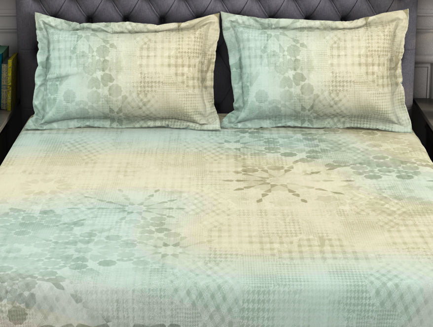 Spaces India Ornate Taupe 100% Cotton King Size Bedsheet Organic Cotton - By Spaces - view 5