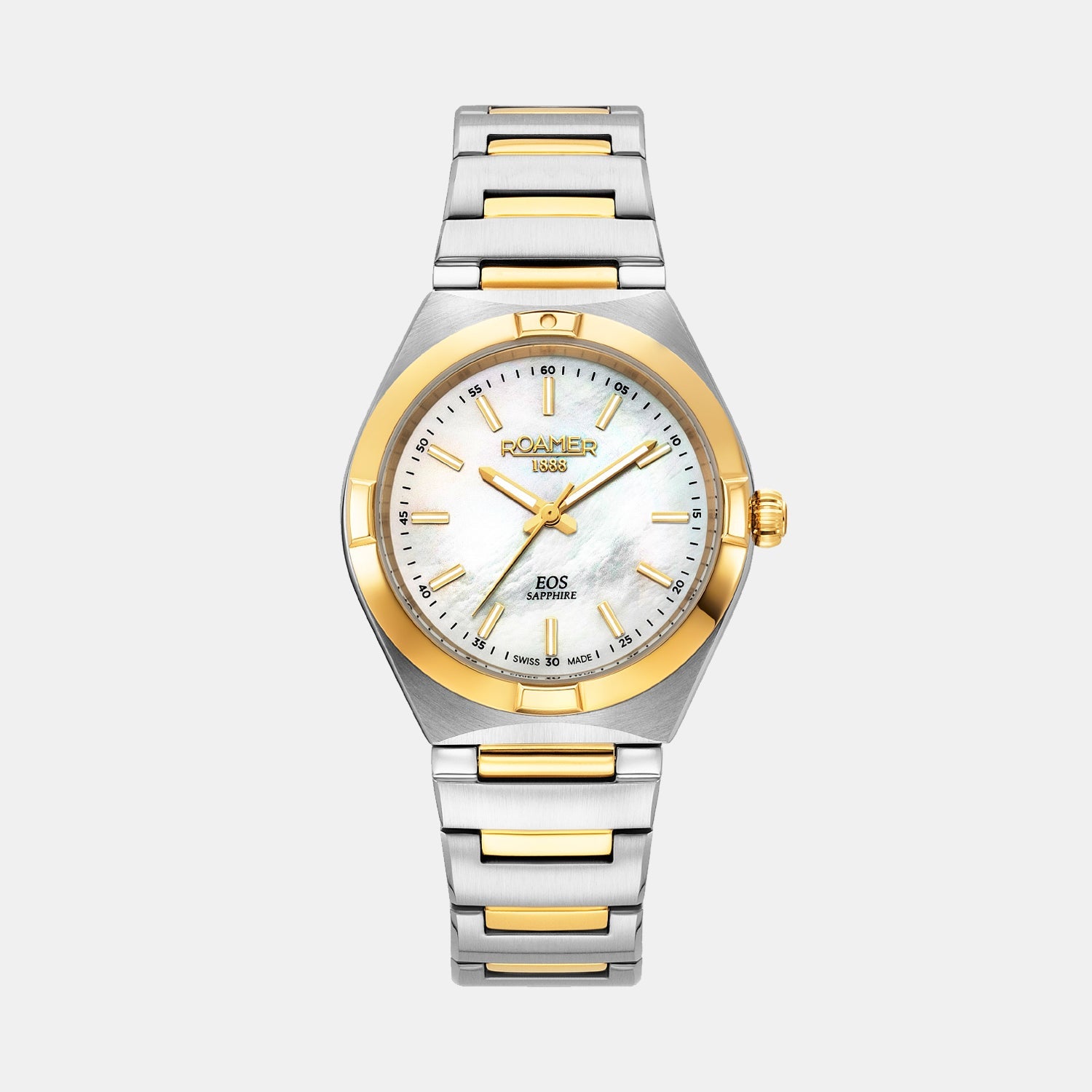 Roamer Eos Classic Women Quartz White Mother Of Pearl Dial Analog Stainless Steel Watch 982847 47 20 20