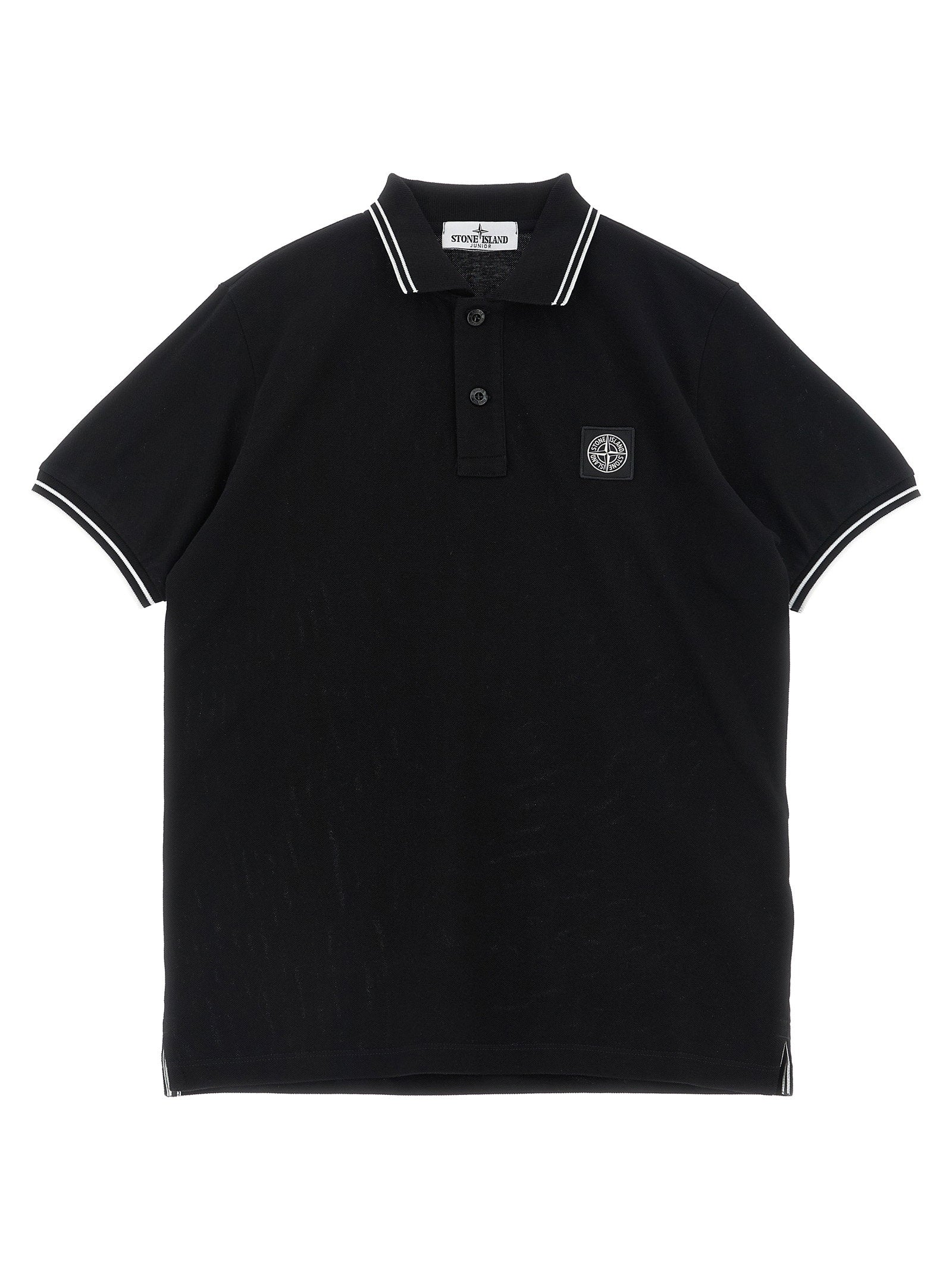 Stone Island Junior Compass Logo Polo Shirt – 95% cotton, 5% elastane