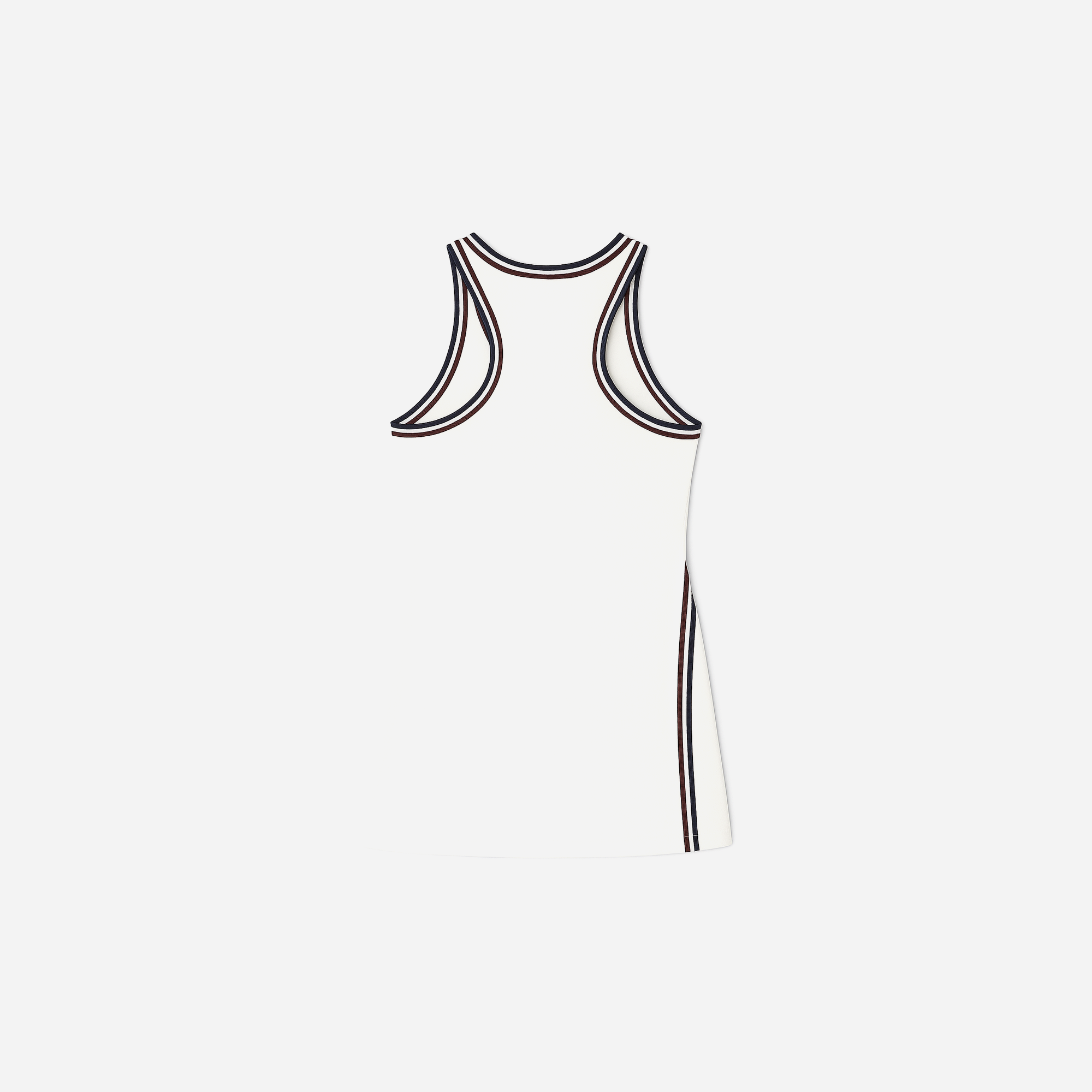 Tory Burch Performance Jersey Side - Slit Tennis Dress Snow White Tory Navy - view 2