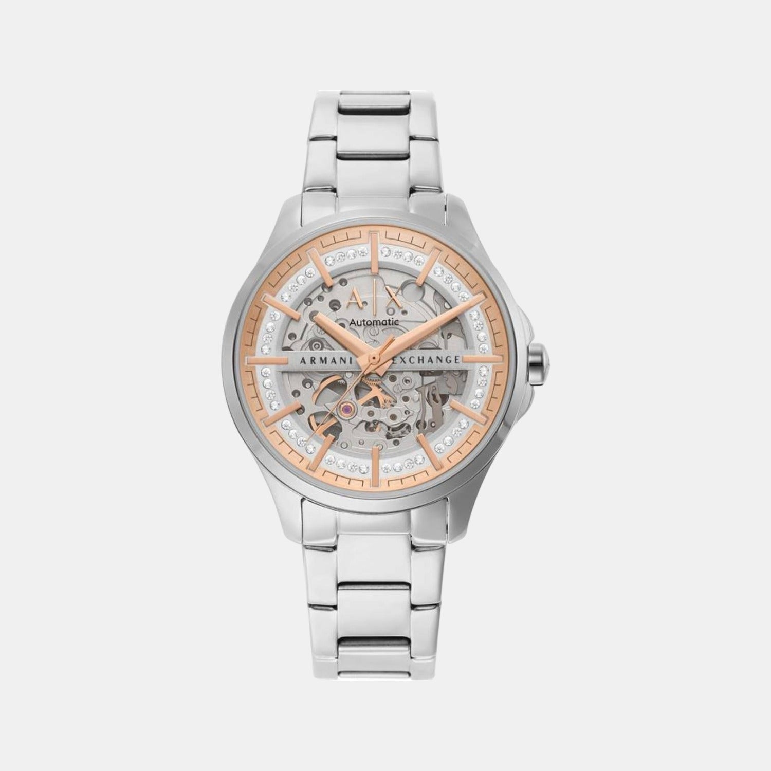 Armani Exchange Hampton Women Automatic Silver Dial Analog Stainless Steel Watch AX5261