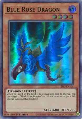 Yu-Gi-Oh! Blue Rose Dragon (Green) - LDS2-EN104 - Ultra Rare - 1st Edition