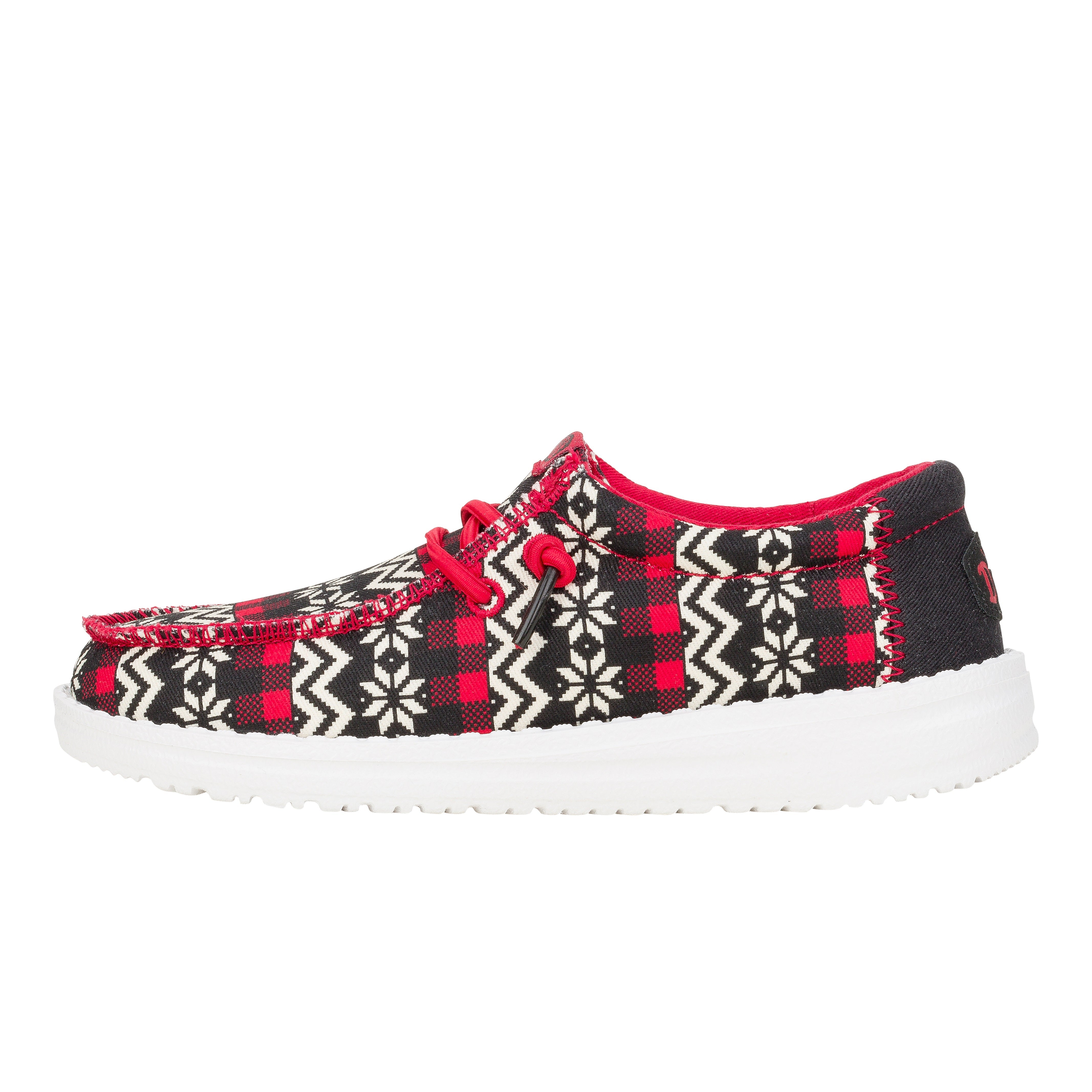 HEYDUDE shoes Wally Toddler Ugly Sweater - Sweater Black/Red