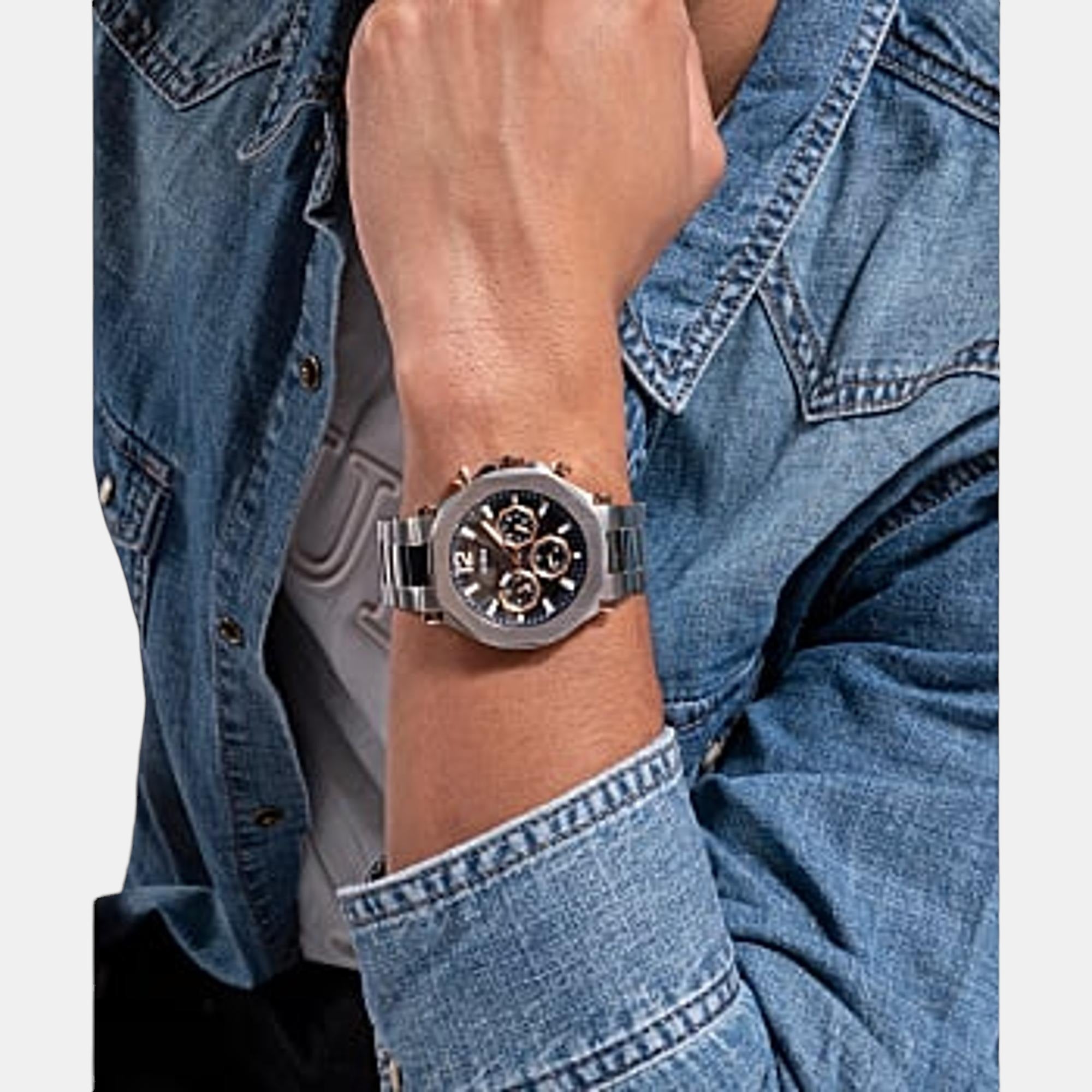 Guess Edge Men Quartz Blue Dial Chronograph Stainless Steel Watch GW0539G1 - view 4