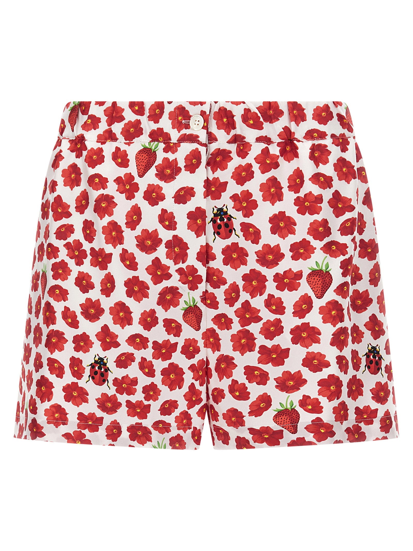 Versace Strawberry Garden Shorts – 100% silk