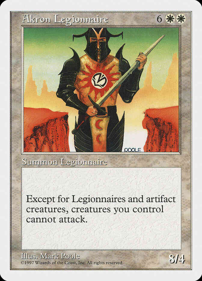 Akron legionnaire 2 – Magic Akron Legionnaire [2] [Fifth Edition] [Non-Foil]