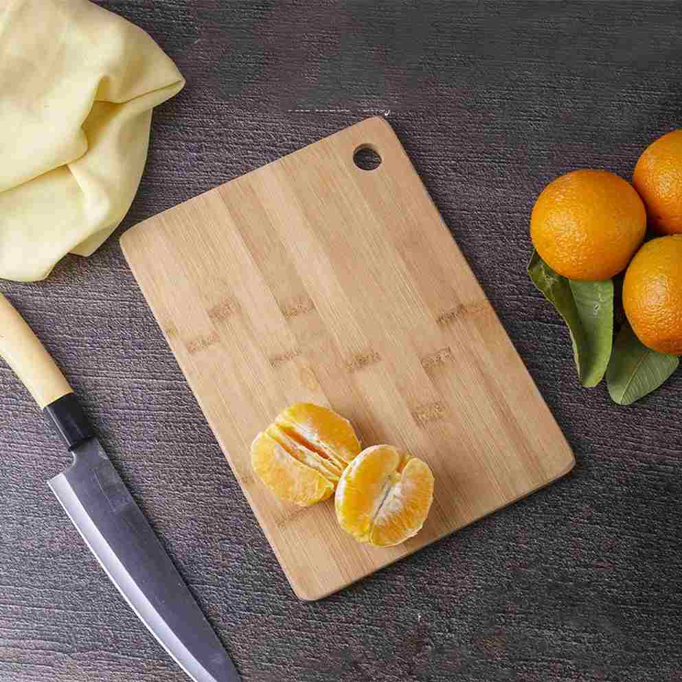 The Indus Valley 100% Natural Bamboo Wood Chopping/Cutting Board, Toxin-free, No Dye/Polish, Strong,Scratch Resistant 32cm in Length /21.7cm in Width