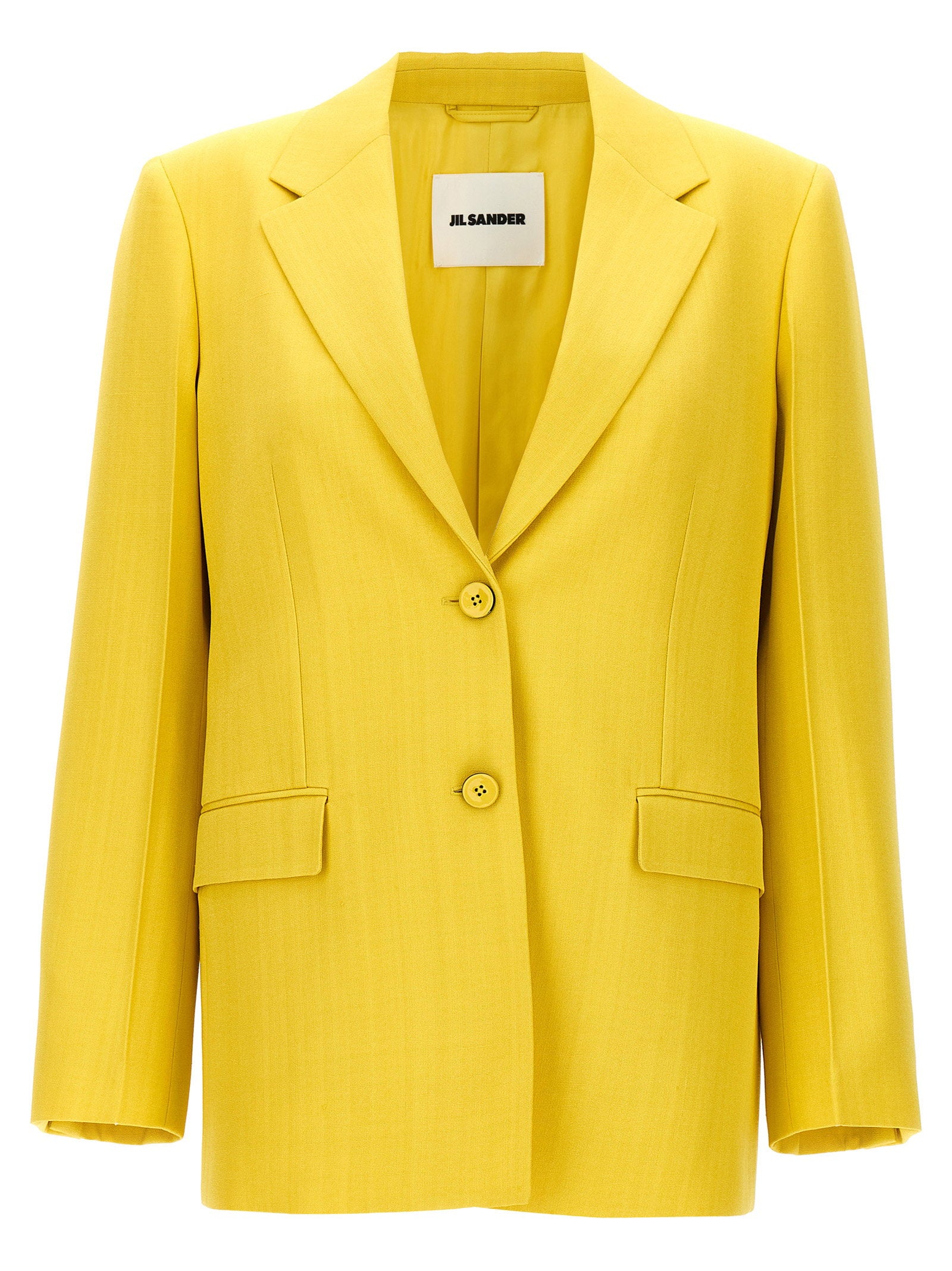 Jil Sander Single-breasted Blazer – 58% viscose, 42% silk