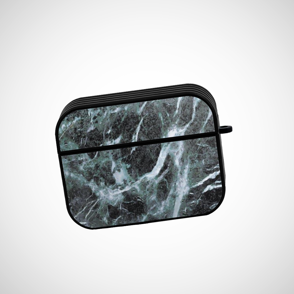 Cover It Up Dark Green marble Glass Airpods Pro Case Covers