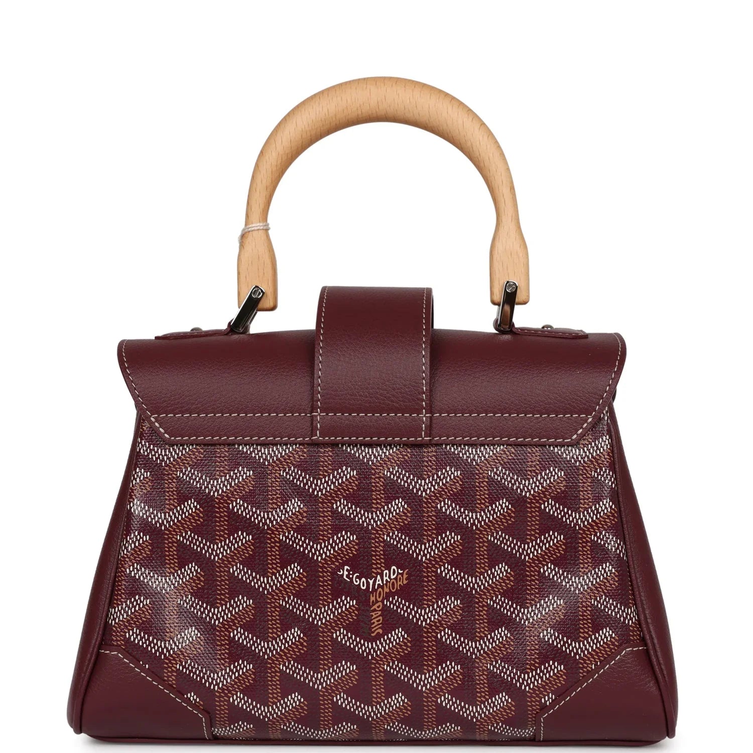 Cop Underdog Goyard Saigon Souple Mini Burgundy Goyardine Palladium Hardware - view 4