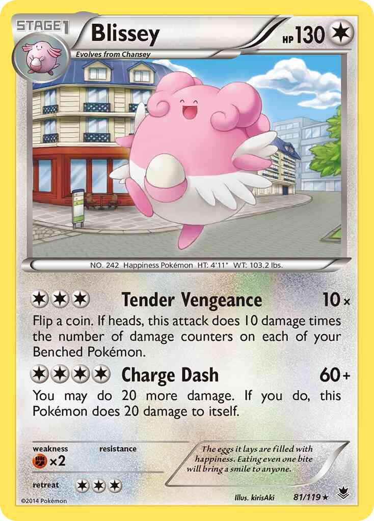 Rare xy4-81 non-holo – Pokémon Blissey - 81/119 - Rare [xy4-81] [Non-Holo]