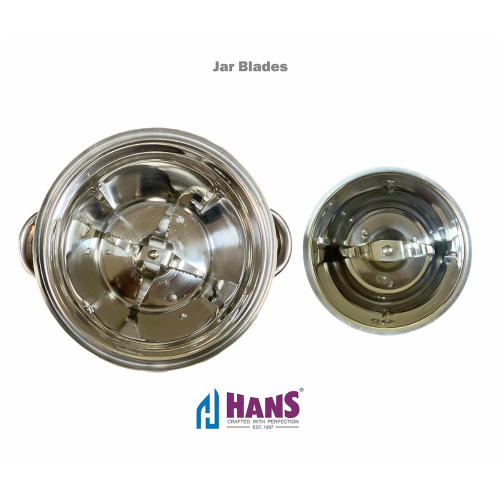 HANS Dominar 1400 Watts 2 HP Commercial Mixer Grinder, 100% Copper Motor, 2.5 litre And 1 Litre Stainless Steel Jars, Heavy Duty | White - view 5