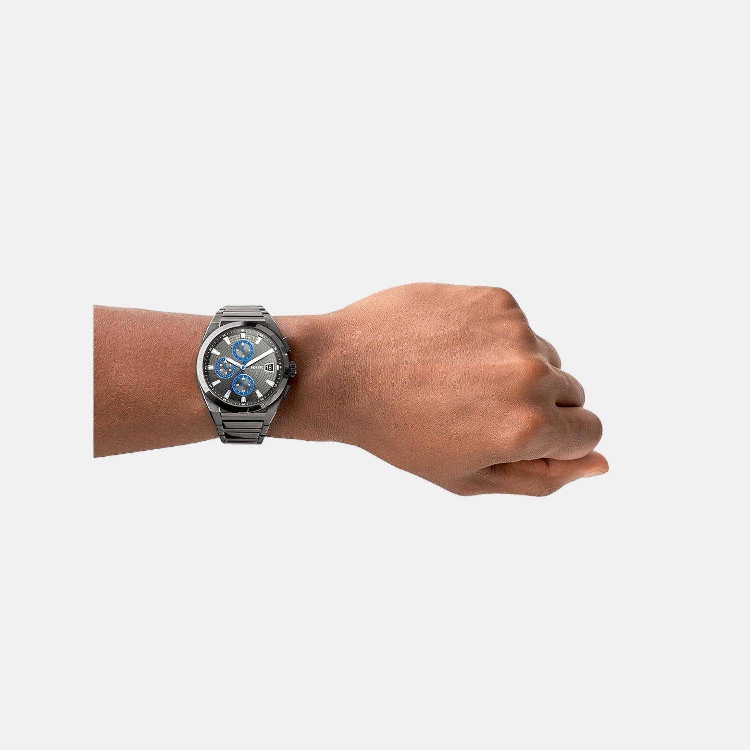 Fossil Everett Men Quartz Grey Dial Chronograph Stainless Steel Watch FS5830 - view 4