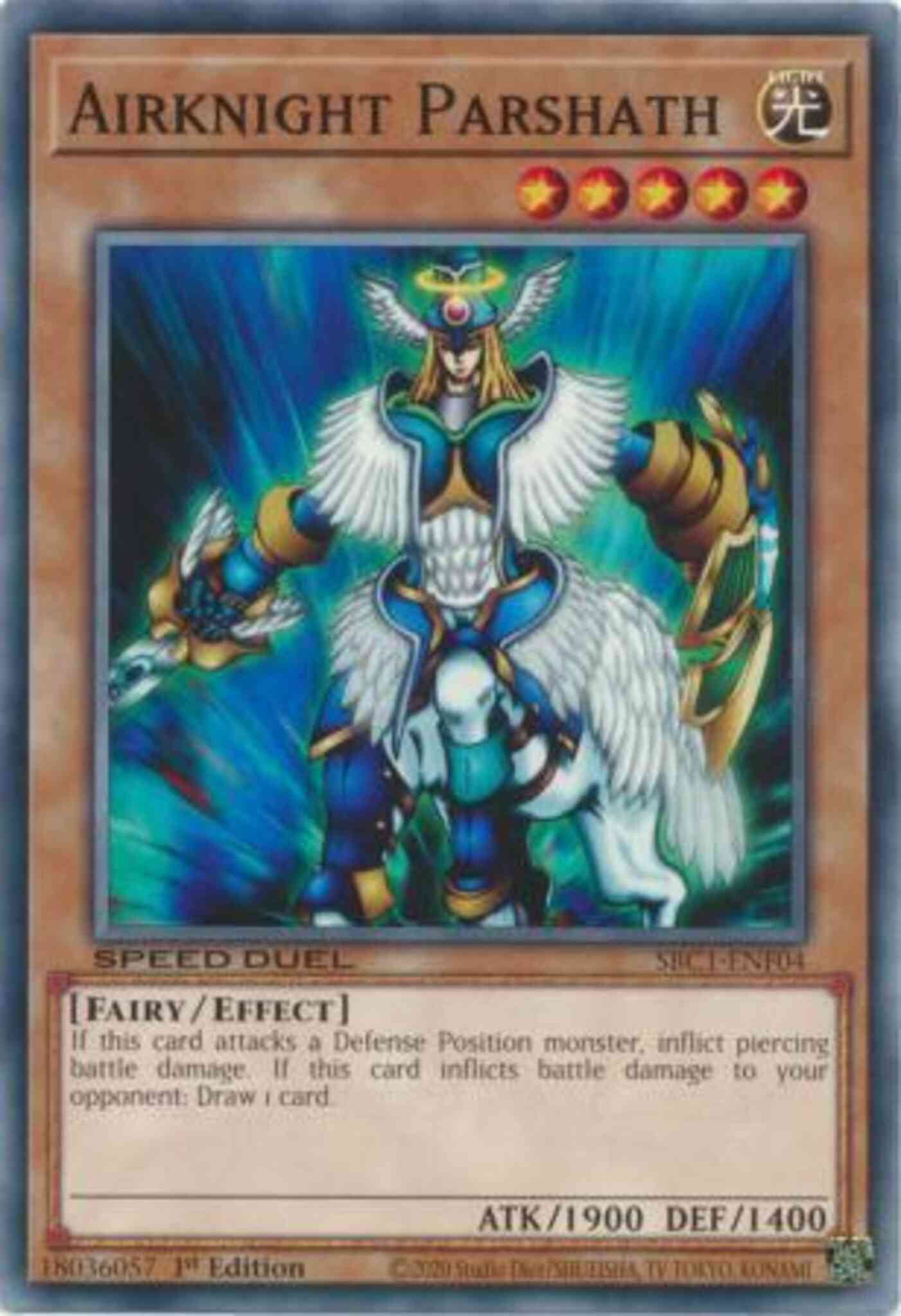 Yu-Gi-Oh! Airknight Parshath - SBC1-ENF04 - Common - 1st Edition