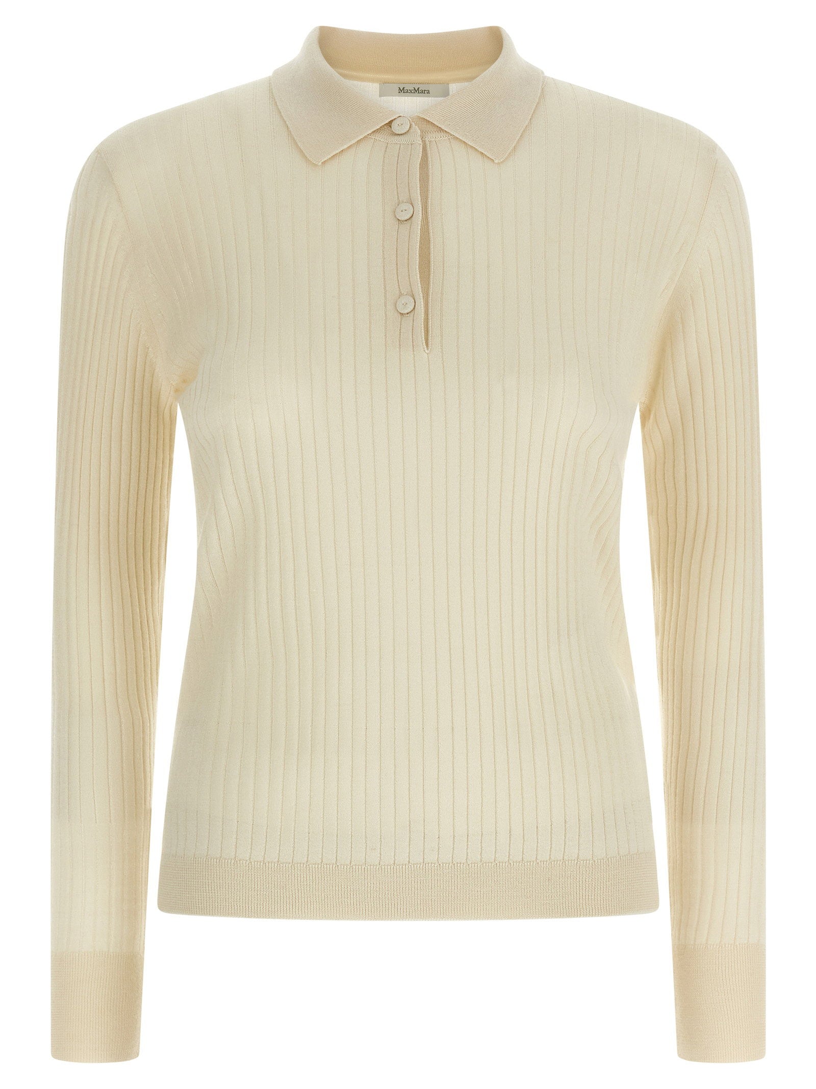 Max Mara Mxpgitano Polo Shirt – 70% cachemire 30% silk