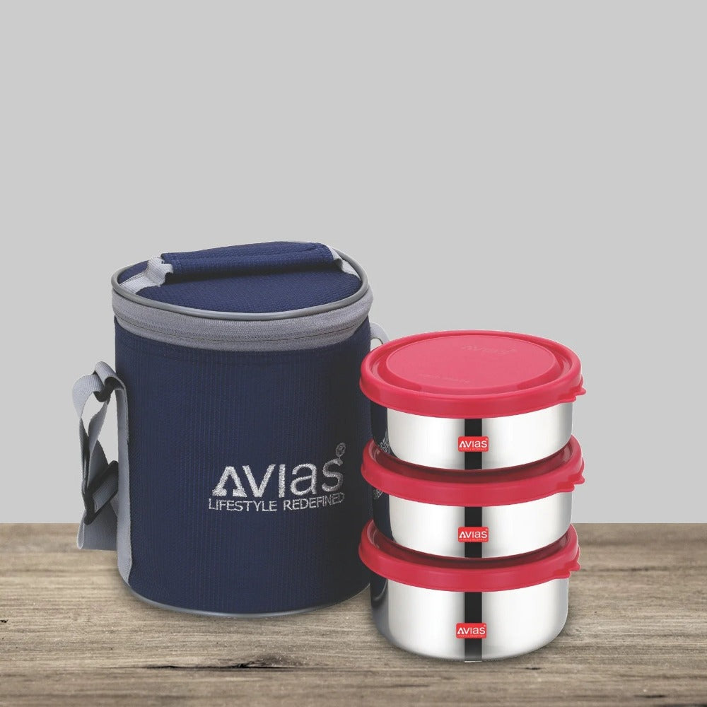 AVIAS Freshia Stainless Steel Tiffin Box with jacket | Food Grade | Light Weight - view 2