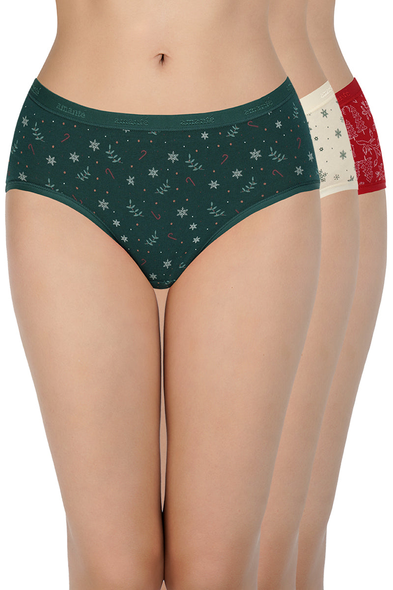 Amante Printed Low Rise Hipster (Pack of 3) – C395 Print
