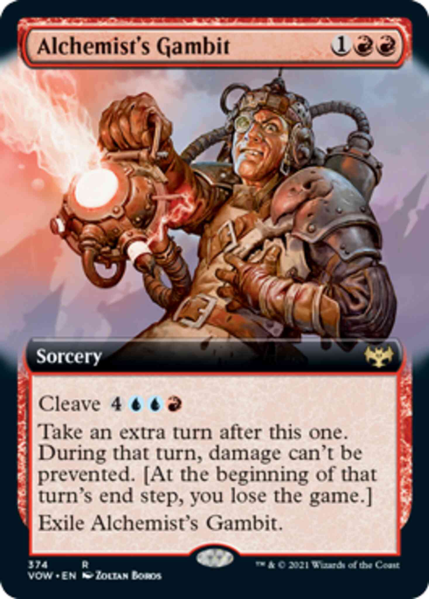 Gambit 374 extended – Magic Alchemist's Gambit [374] [Extended Art] [Innistrad: Crimson Vow] [Non-Foil]