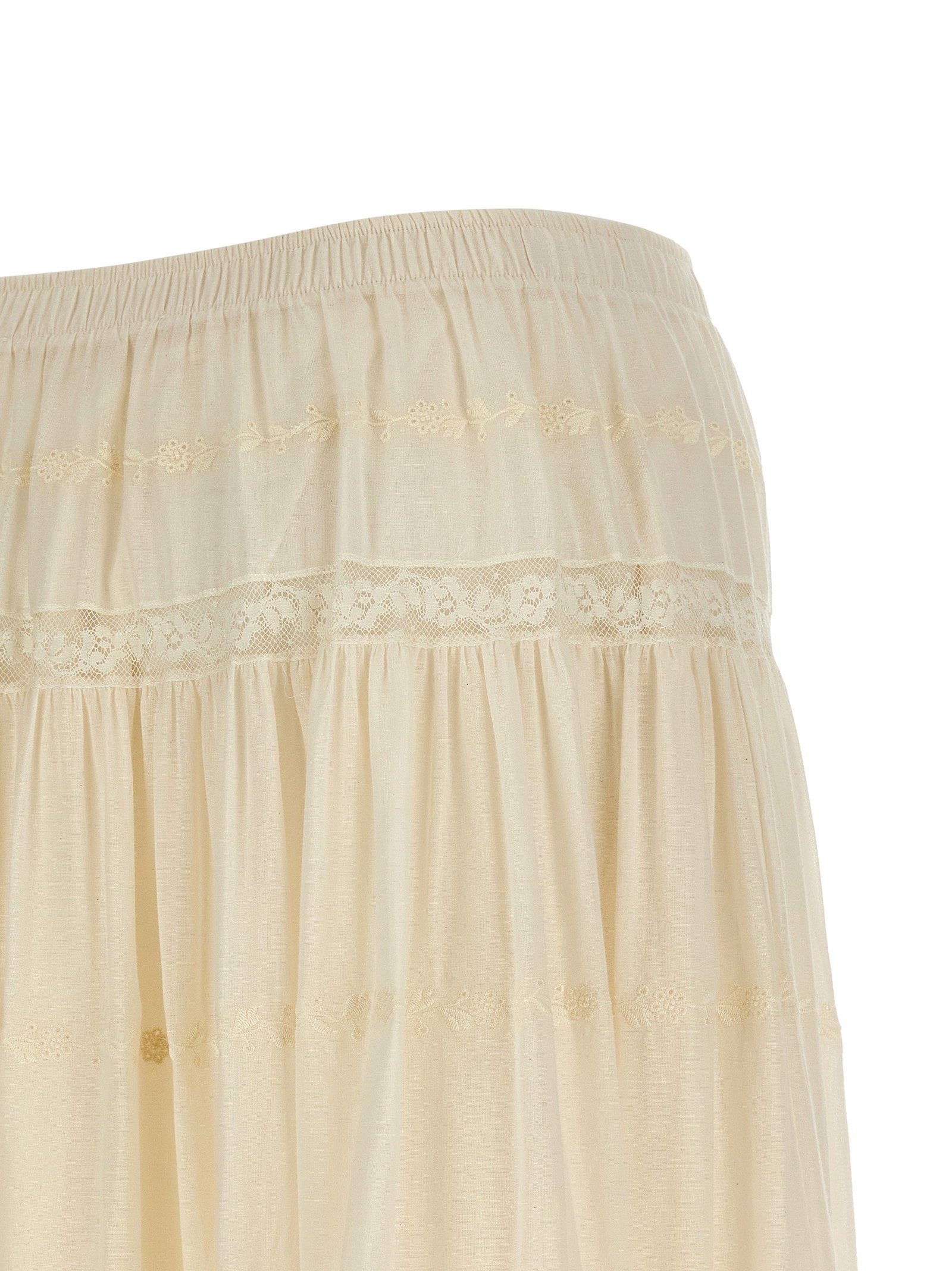 Ermanno Scervino Lace Insert Skirt – 100% cotton - view 4