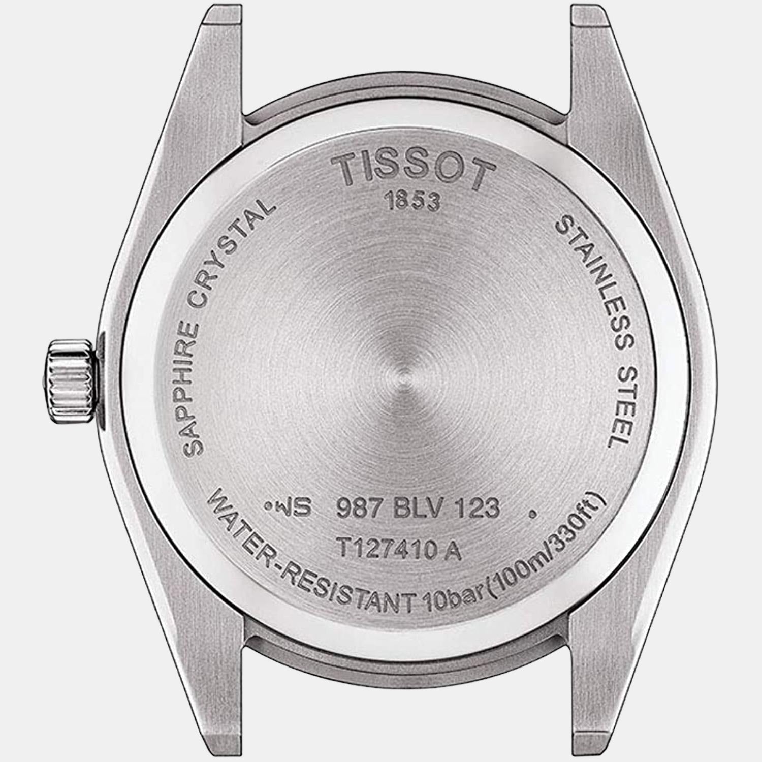 Tissot Gentleman Men Quartz Silver Dial Analog Leather Watch T1274101603101 - view 2