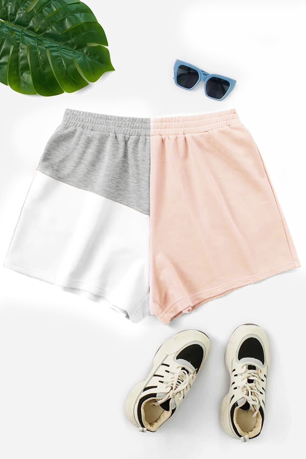 Nobero Colorblocked Women Shorts – White