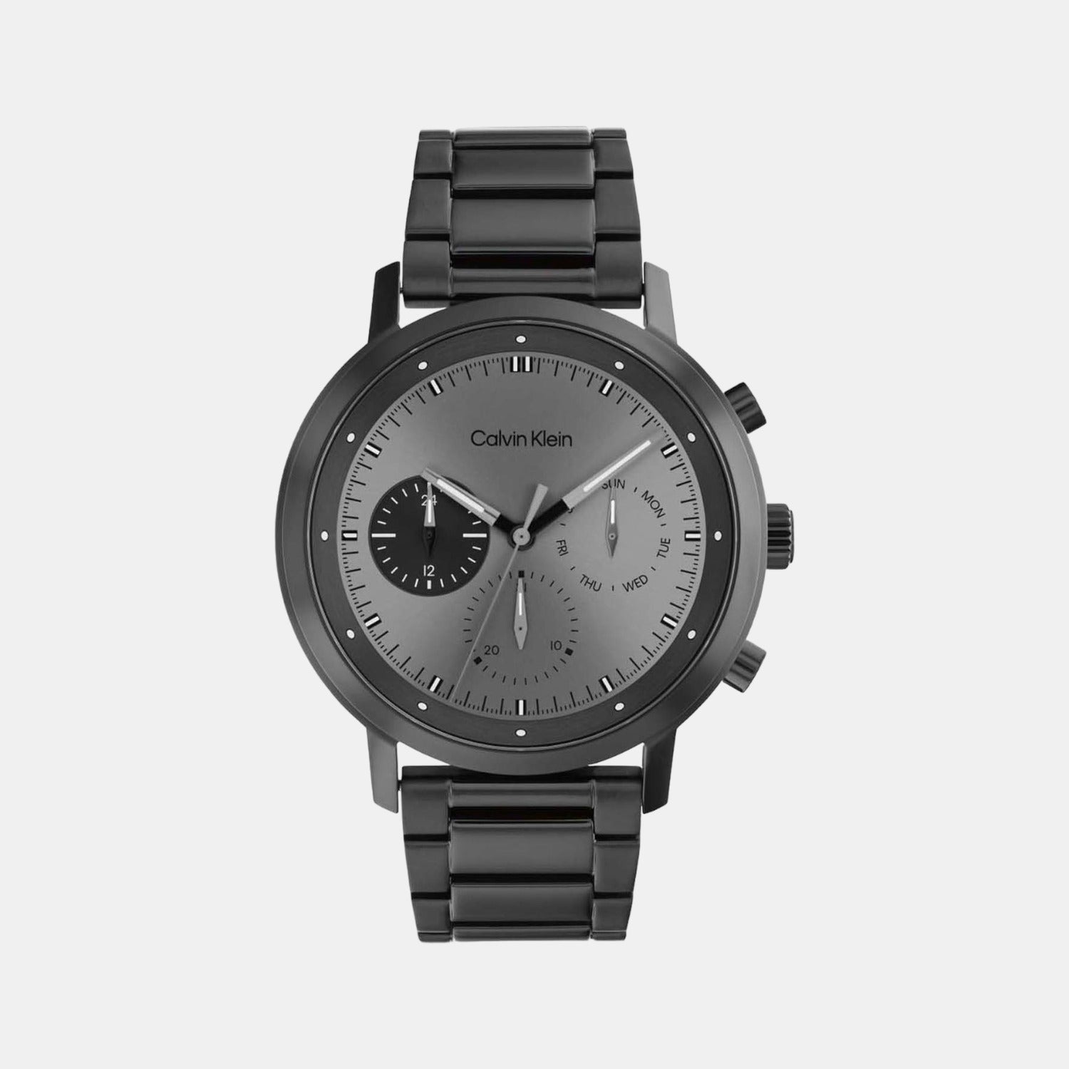 Calvin Klein Gauge Men Quartz Grey Dial Chronograph Stainless Steel Watch 25200062