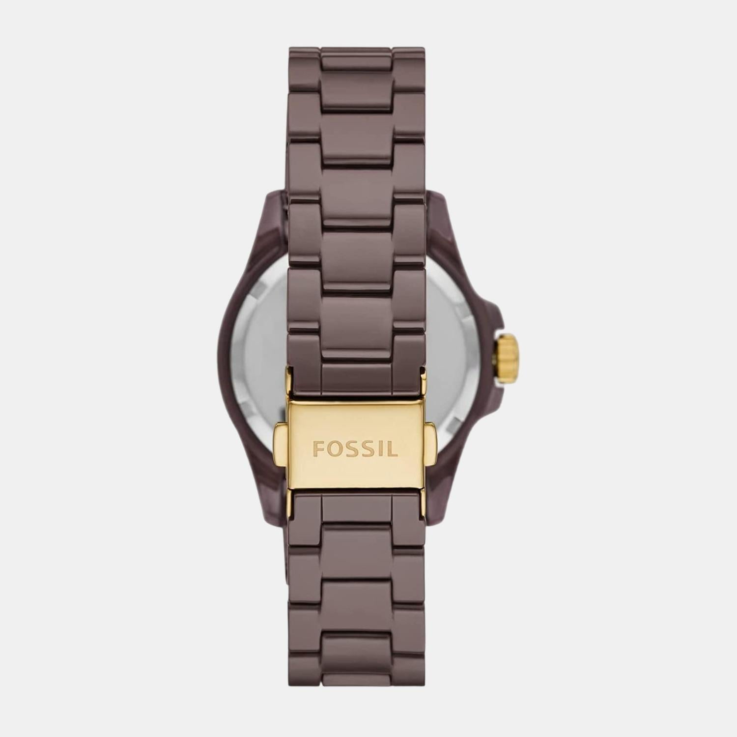 Fossil Fb-01 Women Quartz Brown Dial Analog Stainless Steel Watch CE1121 - view 3
