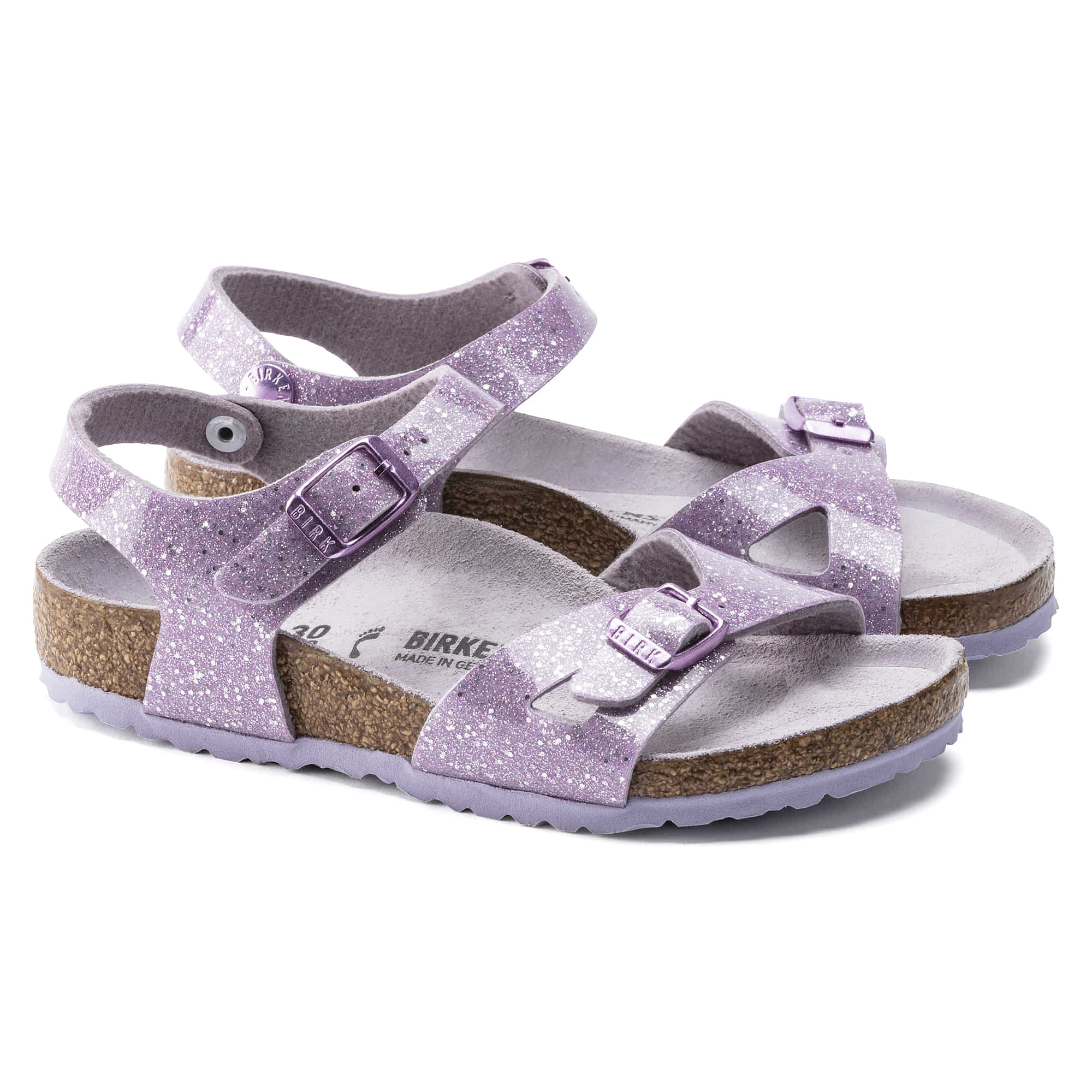 Birkenstock Rio Kids Birko-Flor – Purple Purple/Cosmic Sparkle Lavender - view 4