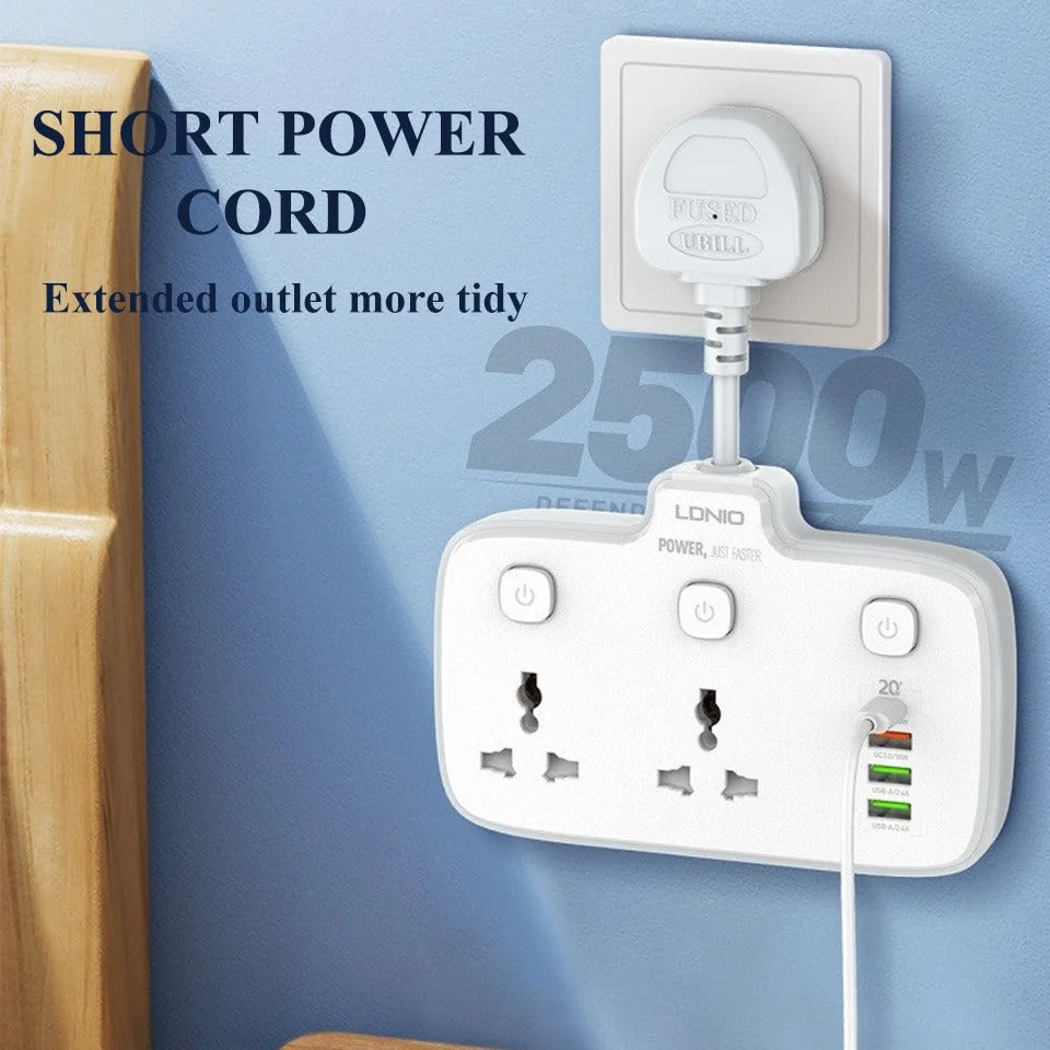 Peeperly Multi Outlet Power 2AC Universal Outlet Extension Socket - view 3