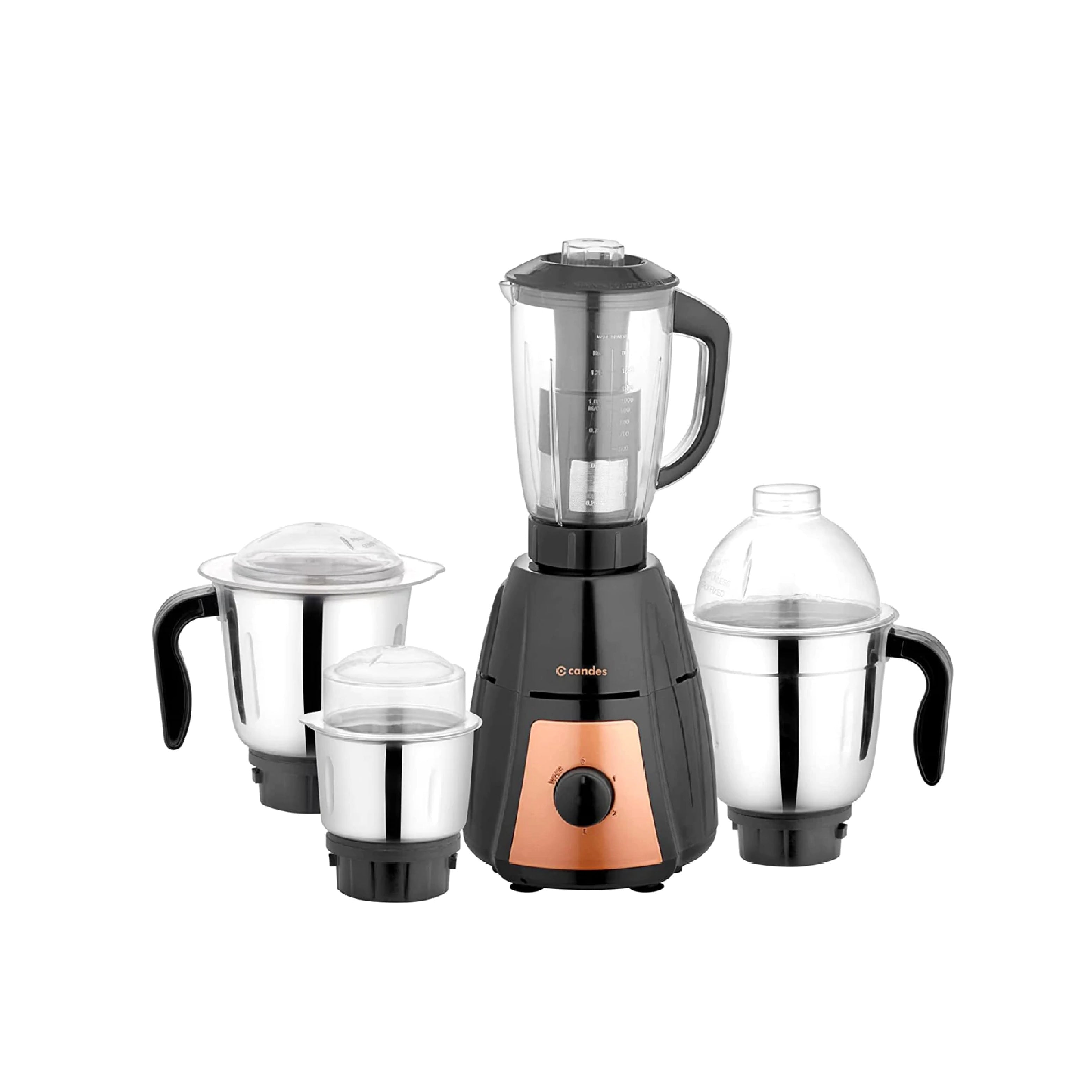 Candes-store Eathan 900 Mixer Grinder (4 Jars, Black, Gold) (B2B)