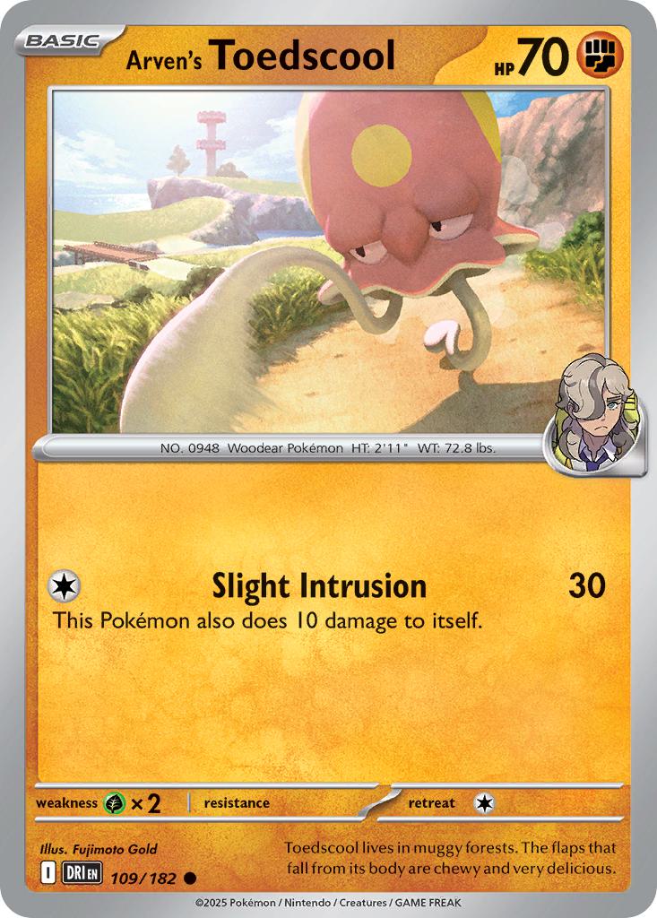 Common sv10-109 non-holo – Pokémon Arven's Toedscool - 109/182 - Common [sv10-109] [Non-Holo]