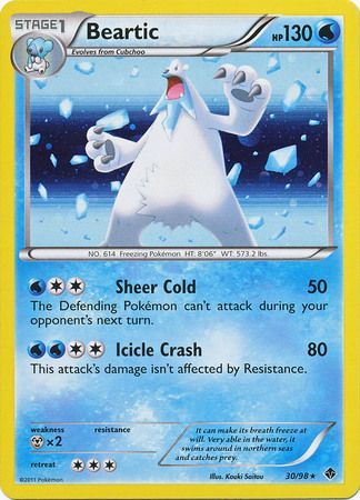 Promo collector pack – Pokémon Beartic - 30/98 - Promo [Collector Pack Exclusive] [BW2MSP-30] [Cosmos Holo]