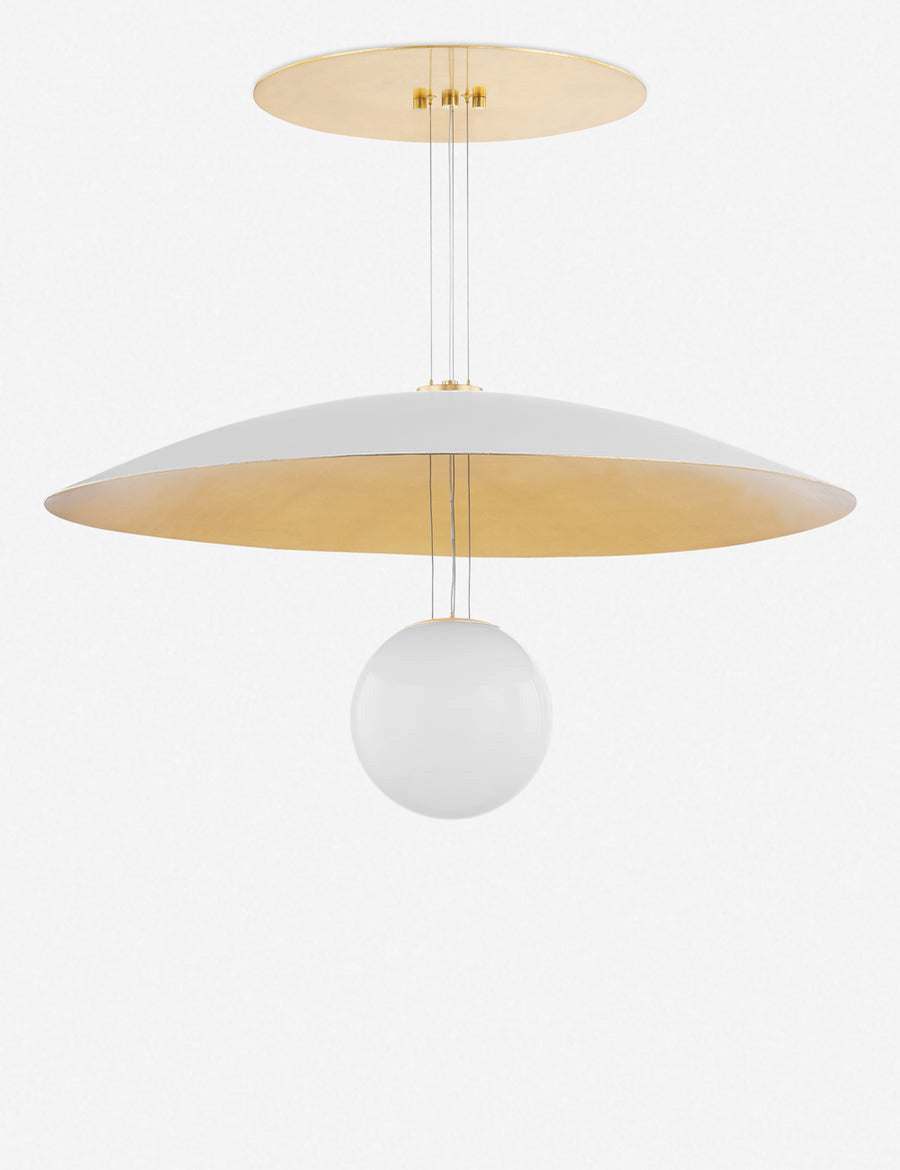 Lulu and Georgia Simran Pendant – White and Brass