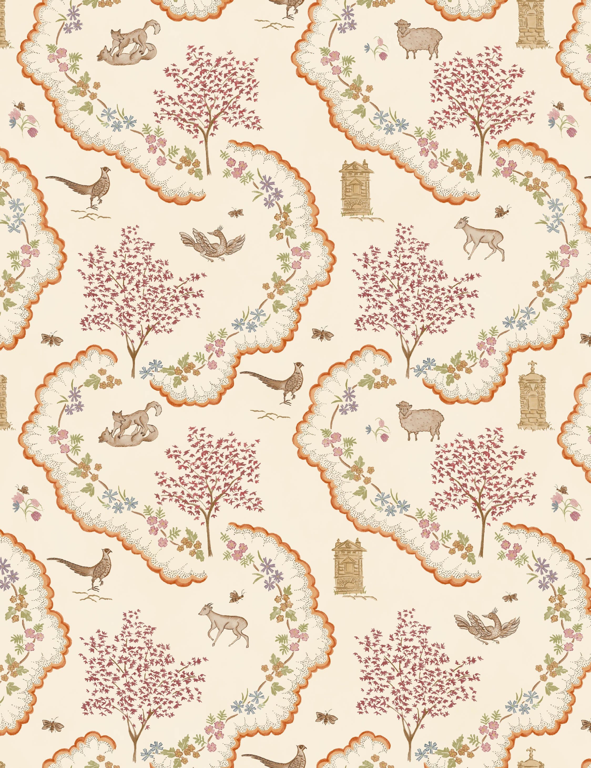 Lulu and Georgia Wildflower Meadow Wallpaper by Sanderson - view 7