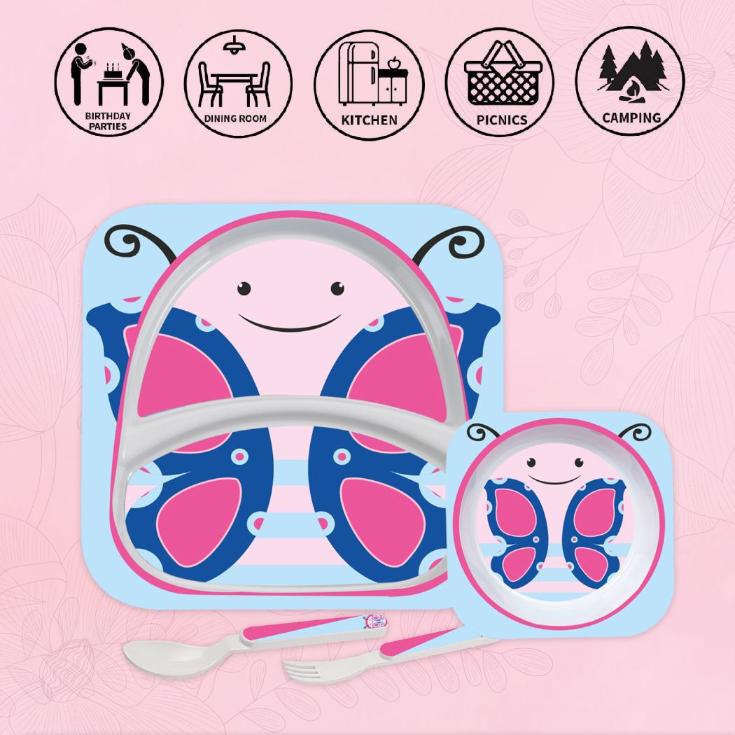 Cello Kids Butterfly Meal Set – Sky Blue - view 5
