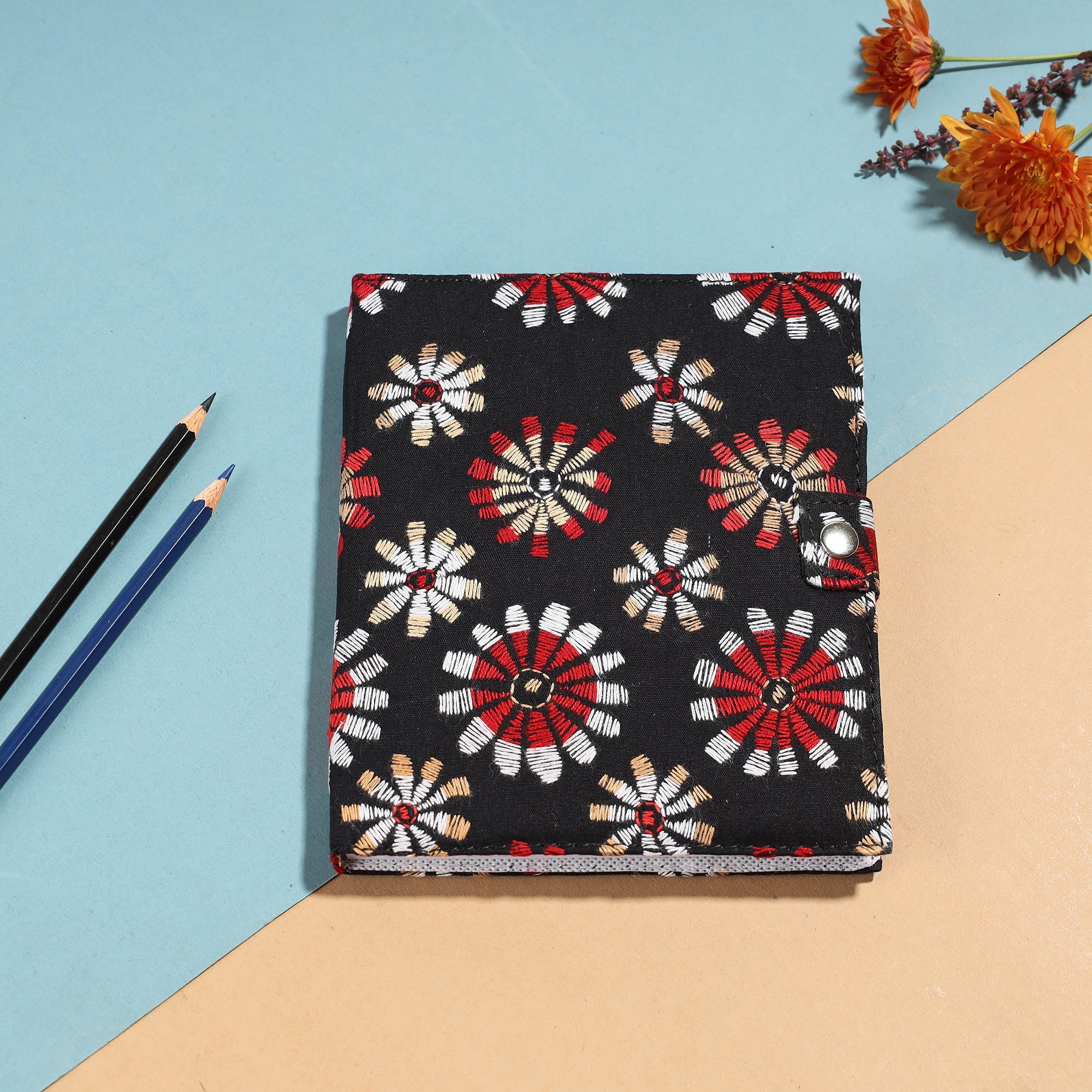 ASALKAAR Bengal Kantha Work Handcrafted Notepad (7 x 6 in)