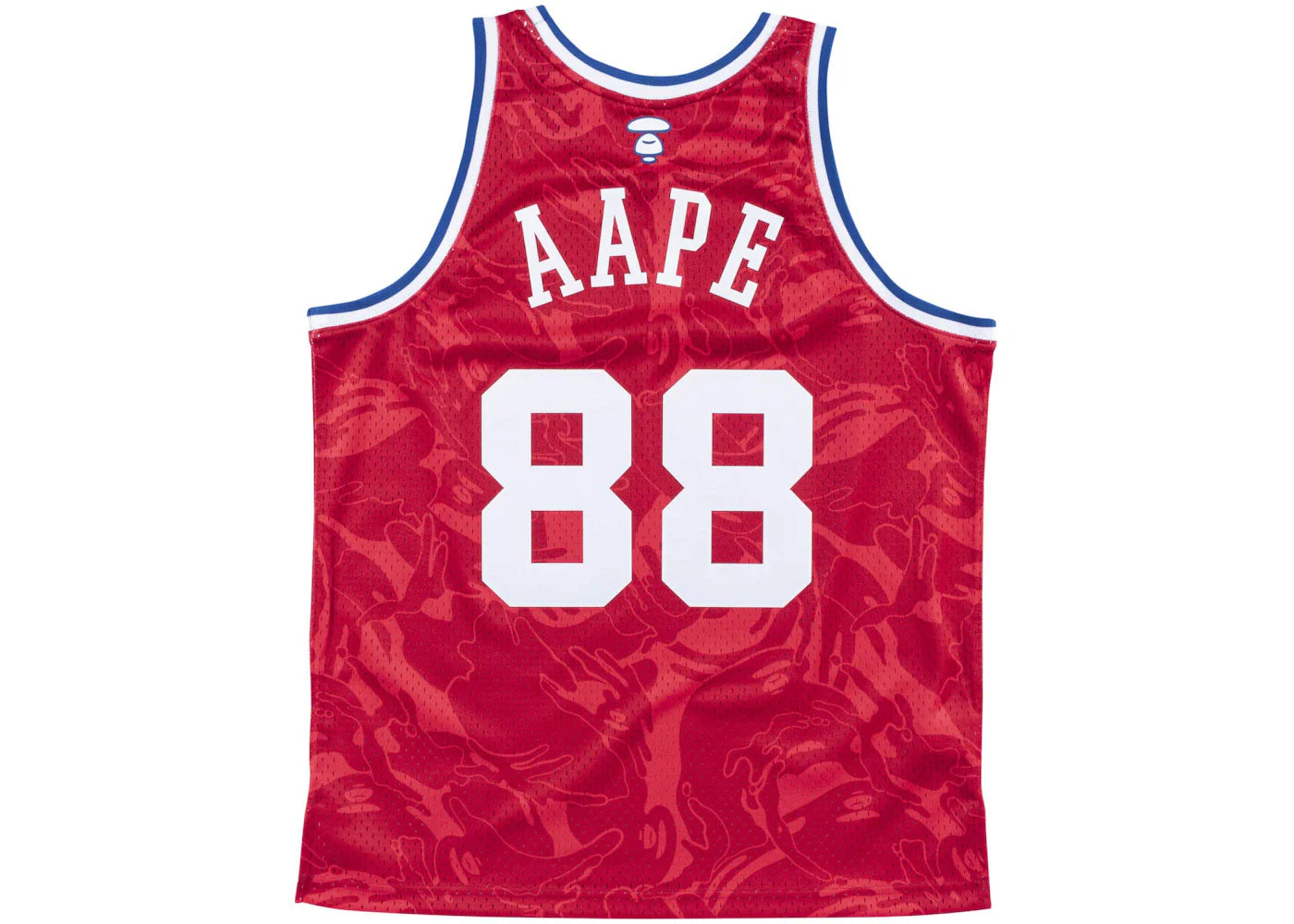 BAPE Aape x Mitchell & Ness Swingman All-Star 1988 Jersey Red - view 2