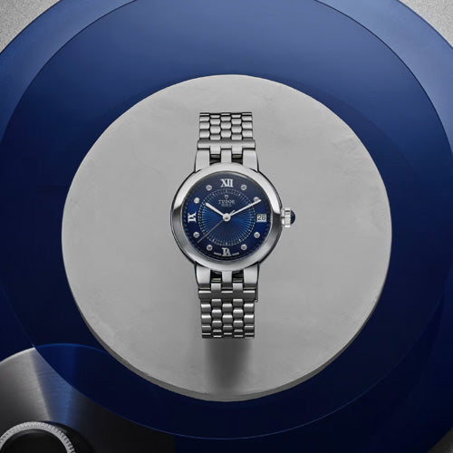 Tudor Clair De Rose Blue With Diamond Dial Women 26mm M35200-0010 - view 4