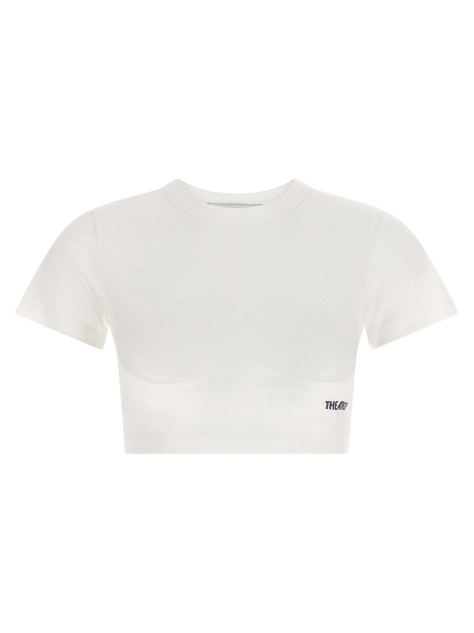 The Attico Bustier Crop T-shirt – 100% cotton