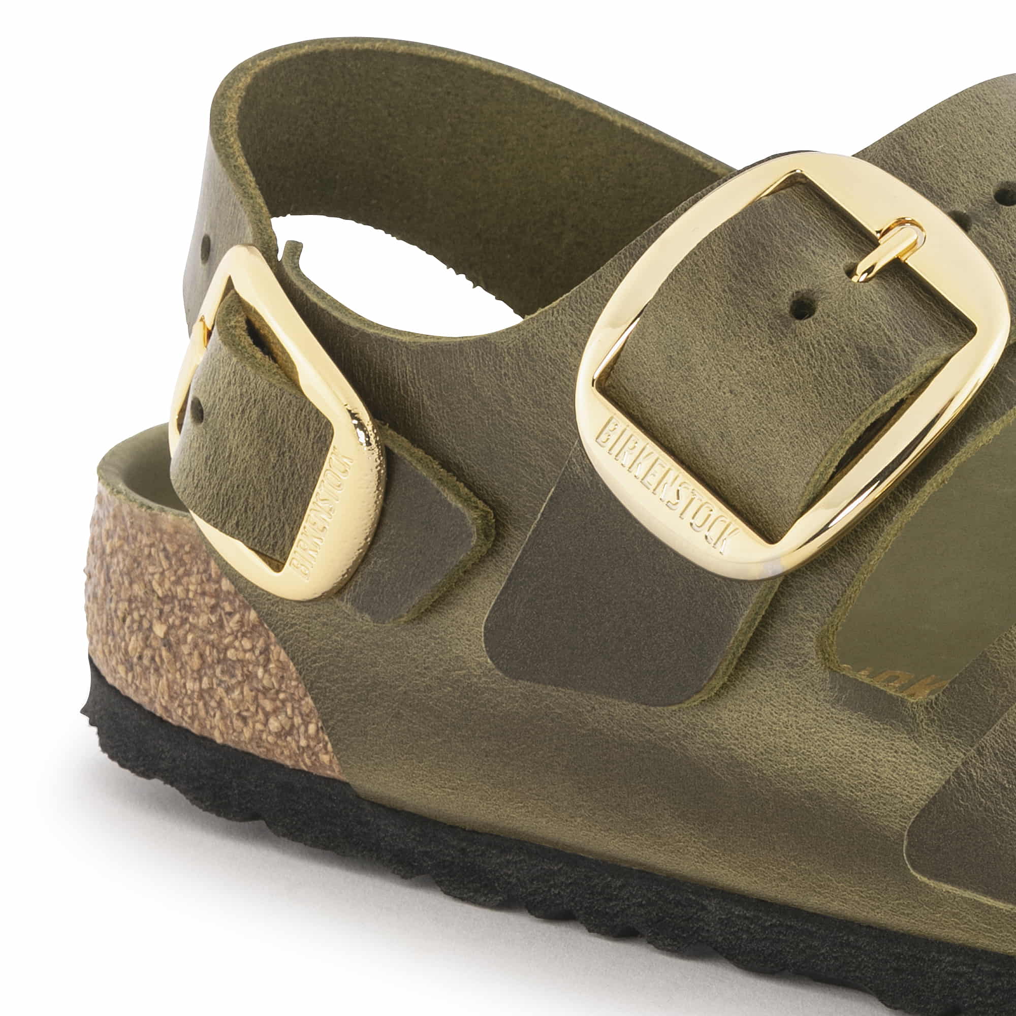 Birkenstock Milano Big Buckle Oiled Leather – Green Green/Olive Green - view 5