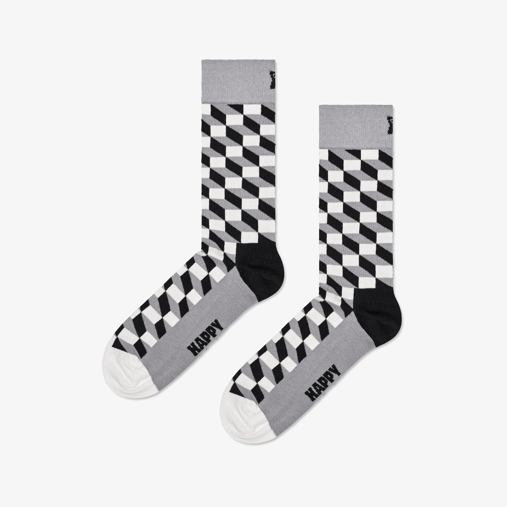 Happy Socks | FILLED OPTIC SOCK { GREY - view 2