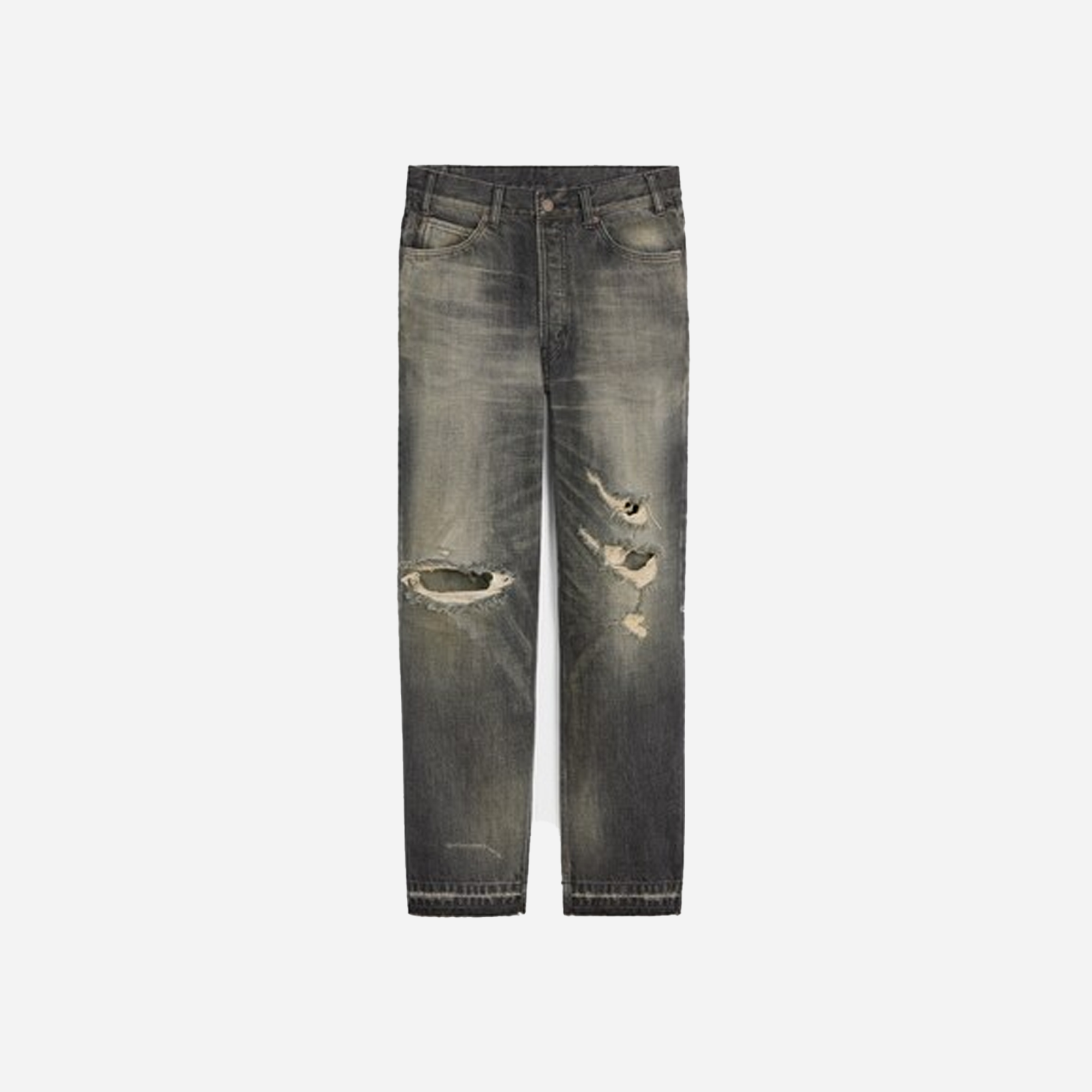Celine Wesley Jeans in Black Paradiso Wash Denim