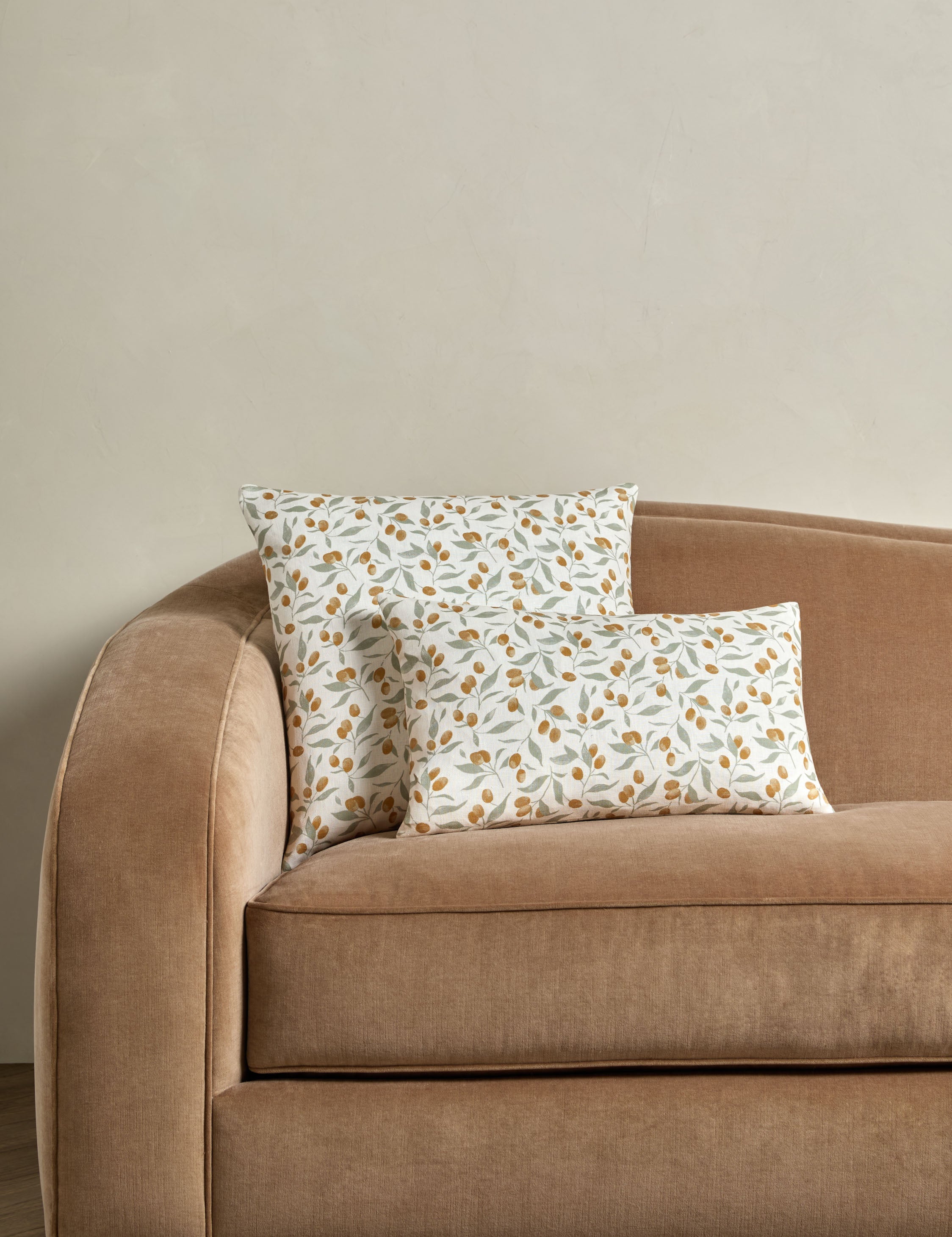 Lulu and Georgia Kumquats Linen Pillow by Rylee + Cru