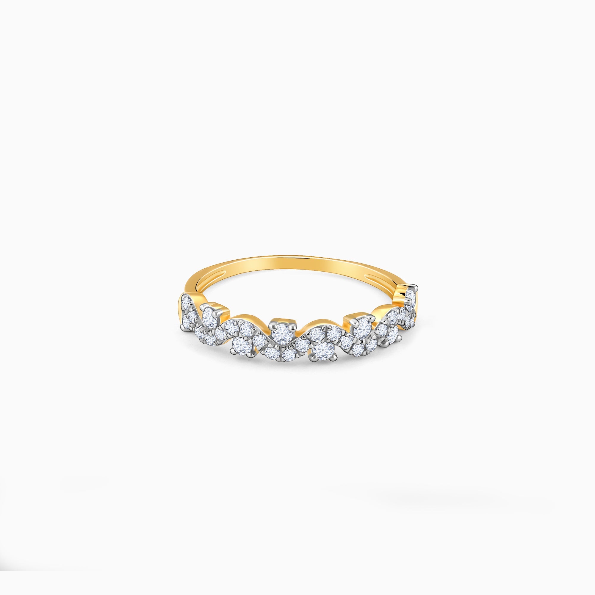 GIVA Jewellery Gold Perfect Shine Diamond Ring