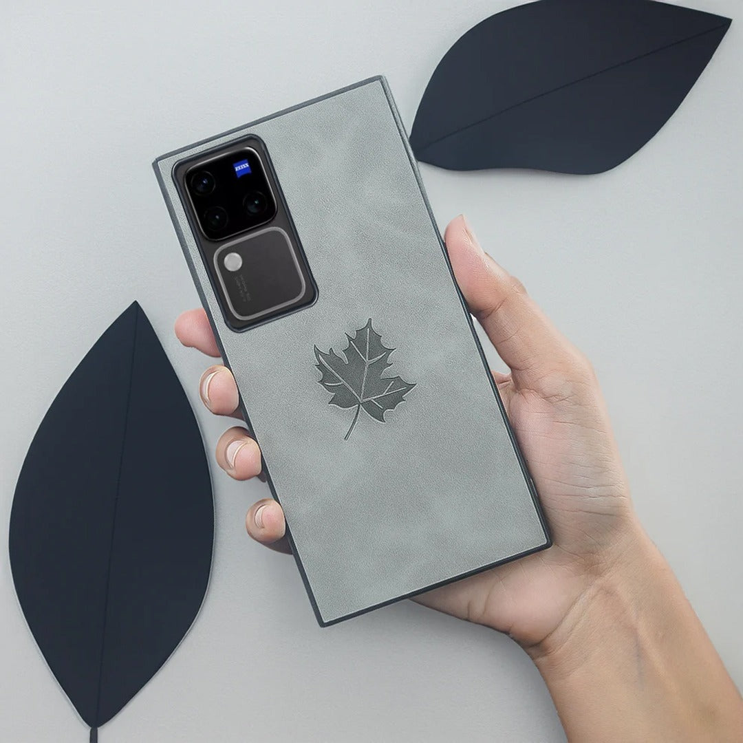 Million Cases Vintage Maple Leaf Leather Case - Vivo - view 2