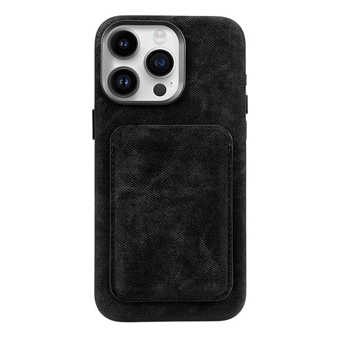 BlackTree Denim Fabric Wallet Case For iPhone 15