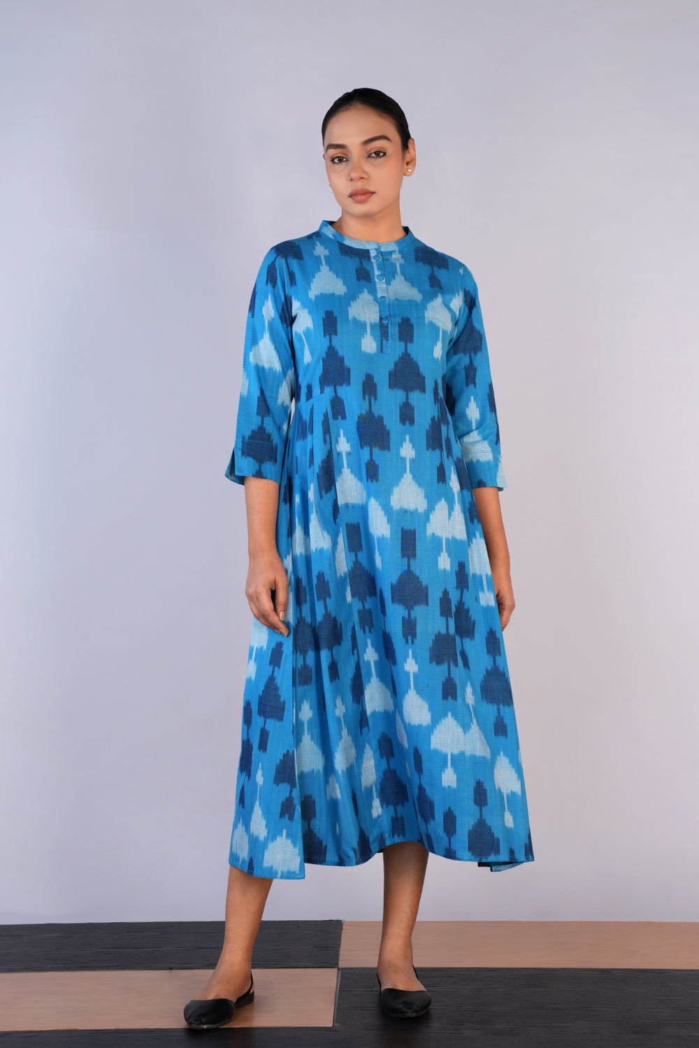 Kalanjali Ethnics Handwoven cotton Pochampally Ikat dress