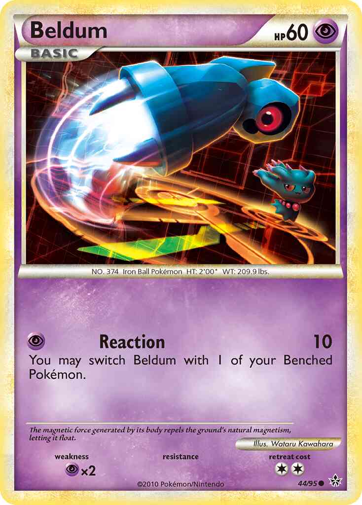 Common hgss2-44 reverse – Pokémon Beldum - 44/95 - Common [hgss2-44] [Reverse Holo]
