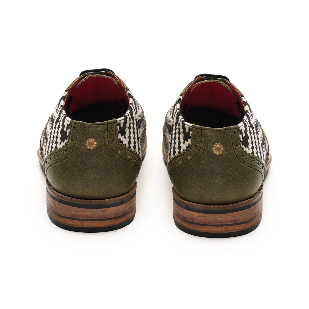 Banjaaran India Texo Brogues Men – Olive - view 4