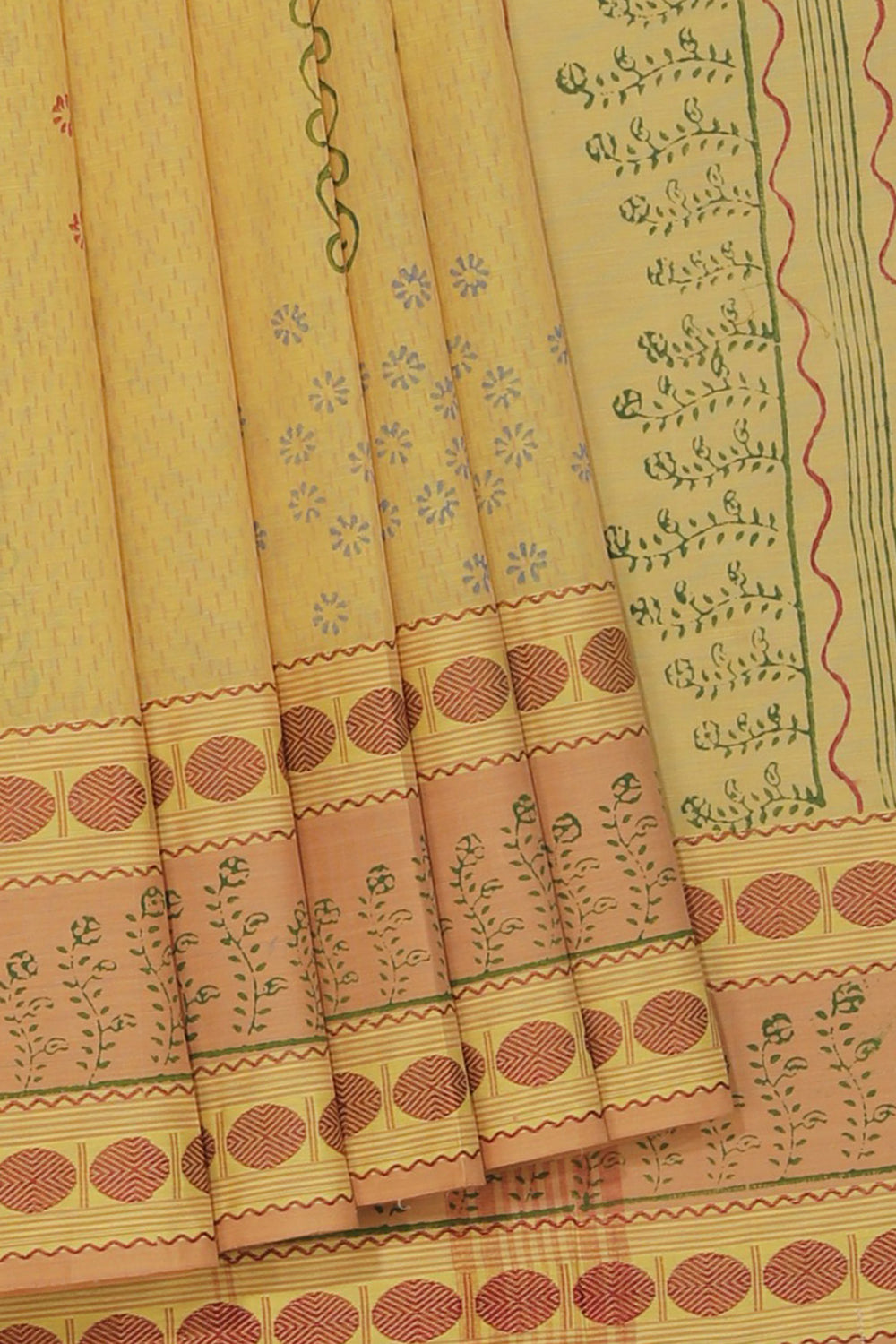 Kalanjali Ethnics Hand block printed cotton saree